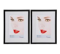 walther design Galeria marco de plástico noir 13 x 18 cm (Lot de 2)