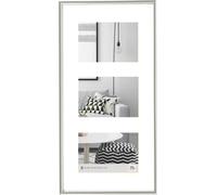 Walther, Galeria, Cadre Multivue En Plastique Pour 3 Photos, Ks315s, 3x10x15 Cm, Argent Argent