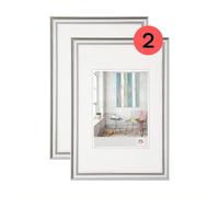 walther design Cadre photo walther design argent 40 x 50 cm double pack, cadre en plastique Trendstyle KP050SD