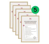 walther design KV130G5 New Lifestyle Lot de 5 Cadres Photo, 21 X 29.7 Cm, Din A4, Dorés