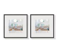 walther design KV220B New Lifestyle Cadre photo en plastique, noir, 20 x 20 cm (Lot de 2)