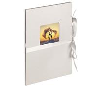 walther design Fun ML-350-W Album Photo en Accordéon avec Couverture à Fenêtre et Reliure à Ruban, pour 12 Photos au Format 10 x 15 cm, Chamois