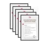 walther design Lot de 5 cadres photo noirs KV130B5, 21 x 29,7 cm (DIN A4)