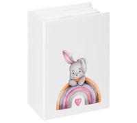 walther design MA-311 Album Photo à Pochettes, Motif Lapin Malin, pour 100 Photos au Format 10 x 15 cm, Blanc