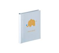 Walther Design Album photo bleu 30 photos 11,5 x 15,5 cm Mini album avec gaufrage et reliure à noeud Baby Animal MA-148-L