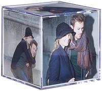 Walther Design Photo Cube 8,5 x 8,5 cm en verre d’art Double Pack, Photo Cube MW100AD, Acrylique Transparent