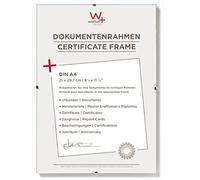 walther design RB130K5 Lot de 5 Supports de Photo Document, en Verre Transparent, 21 X 29.7 Cm Din A4, Cadre à Clipser, sans Bordures