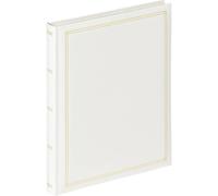Walther Design Album Photo Blanc Album Autocollant Album Autocollant en Similicuir avec gaufrage, Monza SK-124-W