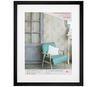 walther design Stockholm EA450B Cadre Photo en Bois avec Verre Synthétique et Passe-Partout, 40 x 50 cm, Noir
