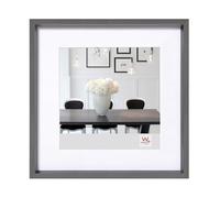 walther design Walther Cadre Photo Design Acier 40 x 40 cm avec Passe-Partout, Cadre Plastique Style Acier ES440D