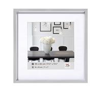 walther design Walther Cadre Photo Design Argent 40 x 40 cm avec Passe-Partout, Cadre Plastique Style Acier ES440S