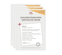 walther design Walther Cadre photo design blanc 21 x 29,7 cm (DIN A4) avec verre d’art 3 pack, cadre en plastique New Lifestyle KVX130W3