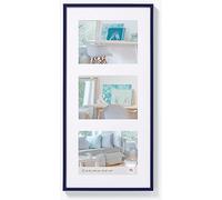 walther design Walther Cadre Photo Design Bleu 3X 13x18 cm galerie avec Passe-Partout, Cadre Plastique New Lifestyle KV338L