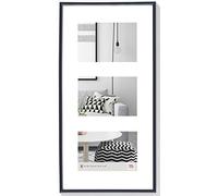 Walther Design Walther Cadre Photo Design Noir 3X 10x15 cm galerie avec Passe-Partout, Cadre Plastique Galeria KB315S