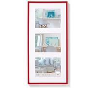 walther design Walther Cadre Photo Design Rouge 3X 15x20 cm galerie avec Passe-Partout, Cadre Plastique New Lifestyle KV320R