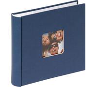 Walther Design Album photo bleu 200 photos 13 x 18 cm Carnet de notes avec découpe de couverture, Fun ME-116-L