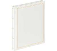 Walther Design Album photo blanc Album autocollant Album autocollant en similicuir avec gaufrage, Monza SK-124-W