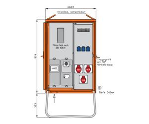 walther_werke Walther Werke Armoire de distribution 22kVA avec emplacement compteur WAV0100R1 Quantité:1