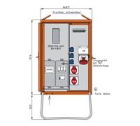 walther_werke Walther Werke Armoire de distribution 44 kVA avec emplacement compteur WAV0160R1 Quantité:1