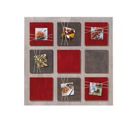 walther design walther cadre photo design rouge 6X 8x8 cm Galerie en bois avec cordon comme support photo, La Casa YO688R