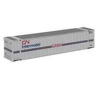 Walthers, Inc. Compartiment latéral nervuré Canadien assemblé, 121,9 cm, Blanc/Bleu/Rouge