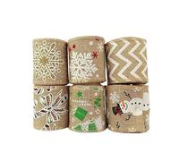 Waltonalice 18 M Juteband Sackleinenrolle 13 cm Breit Leinenband Geschenkband Dekoband Jute Bänder natürliche Vintage Bastelband Weihnachtband für DIY Handwerk Hochzeit Party Set