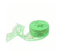 Waltonalice 5 Rolle 50 M Spitzenband Spitze Bänder mit Glitzer-Akzent Stickerei spitzenbordüre Spitzenband Rollen für DIY-Kleidung Dekoration Scrapbooking & Handwerksprojekte Gold-Grün