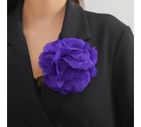 Waltonalice Grande broche rose coupe de cheveux broche fleur fleur de tête pince à cheveux fille corsage fleur cheveux épingle à cheveux mariage fête accessoires pour robes costumes banquets violet