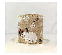 Waltonalice Juteband Sackleinenrolle 11 cm Breit Leinenband Geschenkband Dekoband Jute Bänder natürliche Vintage Bastelband Weihnachtband für DIY Handwerk Hochzeit Party Schneemann