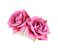 Waltonalice Peigne à cheveux rose pour mariage, fiançailles, bal de fin d'année, fête - 1 pièce