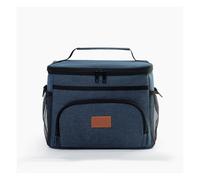 Waltonalice Sac à déjeuner isotherme pour homme et femme - Grand sac isotherme - Anti-fuite - Bandoulière réglable - Pour bureau, travail, école, pique-nique, plage, camping - Gris