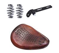 waltyotur Support à ressort de rechange en cuir souple pour siège de moto Honda Bobber Chopper Marron