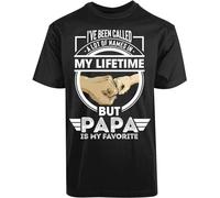 Wamake I've Been Called Lot of Names in Lifetime But Papa is My Favorite New Mens T Shirt 100% Cotton Black M