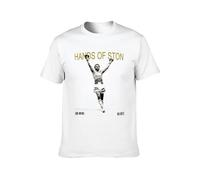 Wamake Roberto Duran Hands of Stone Boxing Legend Mens Short Sleeve White XL