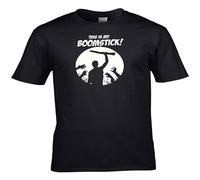 Wamake This is My Boomstick Horror Style Cult 1980S Movie Mens T Shirt Black L