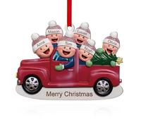 Wamantic Decoration Noel Sapin Personnalisées 2024 Ornement de Noël Nom de la Famille Decoration Buche de Noel Cadeau Noel Créatif (6-Nom, Couleur-10)