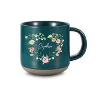 Wamantic Tasse Mug Noel Personnalisé Prénom - Tasse Originale à Café Céramique avec Nom et Mois de Naissance Cadeau Noël pour Femme Maman Couple (Style 5-bleu)