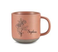 Wamantic Tasse Personnalisée avec Nom et Mois de Naissance Tasse à Café Personnalisable Céramique Mug Cadeaux d'anniversaire de Noël pour Femme, Petite Amie, épouse (Style 1-rose)