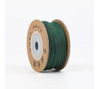 Wambere 1 rouleau de fil de coton de 1 mm x 30 m - Corde en coton - Corde de bricolage - Cordon décoratif pour bricolage, artisanat, emballage cadeau, décoration de bijoux, vert foncé