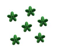 Wambere 10 pièces d'applications de fleurs, écussons à repasser, motifs à repasser à coudre, écusson de fleurs brodé, motifs à repasser à coudre, pour la décoration de vêtements DIY, vert