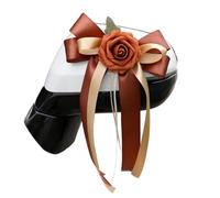 Wambere 2 pièces Nœuds pour voiture pour mariage - Décoration de rétroviseur de voiture - Nœud décoratif - Décoration de fête de mariage - Emballage cadeau, Orange