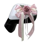 Wambere 6 pièces Nœuds pour voiture pour mariage - Décoration de rétroviseur de voiture - Nœuds décoratifs pour mariage - Décoration de boucle ornementale - Décoration de voiture pour mariage et fête