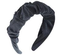 Wambere Bandeau à rayures plissées pour femme - Style vintage bohème - Bandeaux - Accessoires pour cheveux - Bandeaux pour femmes et filles - Pour mariage, fête d'anniversaire, quotidien