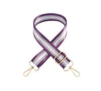 Wambere Bandoulière Réglable 80-130 cm, Sangle de 3,8 cm de Large, Remplacement pour Sac à Main, Mousqueton, Accessoire, Boucle Dorée Violette