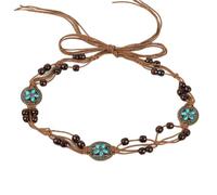 Wambere Ceinture tressée pour femme, robe bohème, ceinture à glands, chaîne de taille tissée en perles de bois, cordon réglable, pour t-shirts, chemises longues, robes