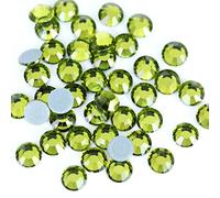 Wambere Hotfix Lot de 1440 strass ronds à dos plat pour nail art Vert 1,9 à 2 mm