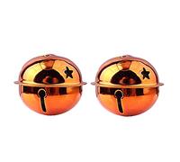 Wambere Lot 30 clochettes 4 cm pour Bricolage,clochettes,clochettes Noël,Cloches Noël,Cloches en métal,idéales pour l'artisanat,Les Bijoux,Les Festivals,Les Cloches pour Animaux Compagnie,Orange