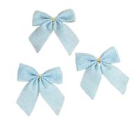 Wambere Lot de 10 nœuds décoratifs pour sapin de Noël - Clochette - Décoration pour sapin de Noël - Pour mariage, anniversaire, Noël - Bleu