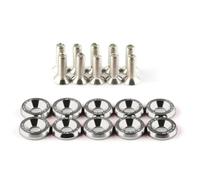 Wambere Lot de 10 rondelles universelles M6 x 20 mm en aluminium pour pare-chocs de voiture - Rondelles de garde-boue - Accessoires de voiture - Dress Up - Titane