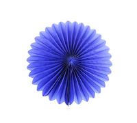 Wambere Lot de 12 Compartiments en Papier Décoration Suspendue Guirlande de Fleurs Éventail en Papier Décoration à Suspendre pour Mariage,Anniversaire,thé,fête Décoration 30 cm Bleu Profond